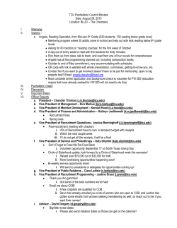 TCU Panhellenic Council Agenda