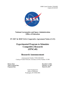 EPSCoR 2011 CAN - NASA in Kansas