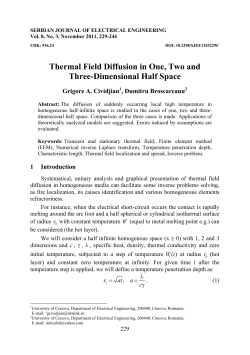 Thermal field diffusion in one, two and three