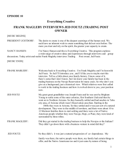 Everything Creative FRANK MAGLEBY INTERVIEWS JED