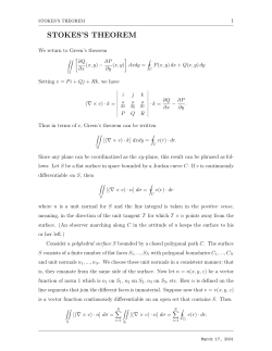 STOKES`S THEOREM