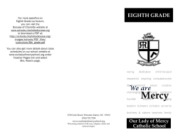 eighth grade - Our Lady of Mercy Catholic School