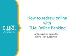 How to redraw online with CUA Online Banking