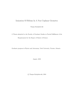 Ionization Of Helium In A Non Coplanar Geometry