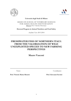 FRESHWATER FISH OF NORTHERN ITALY: FROM THE