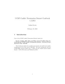 UCDP Conflict Termination Dataset Codebook v.2-2015