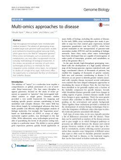Multi-omics approaches to disease