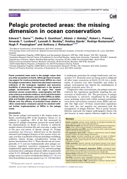 Pelagic protected areas: the missing dimension in ocean conservation