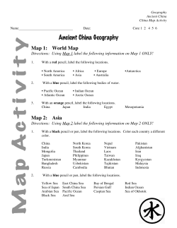 Ancient China Map activity-Instructions
