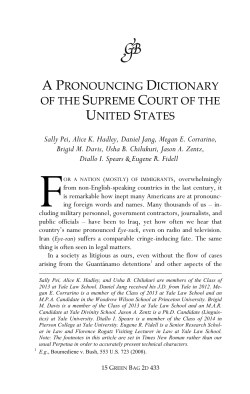A Pronouncing Dictionary of the Supreme Court of the