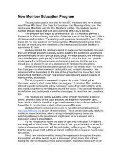 New Member Education Program - International Socialist Organization