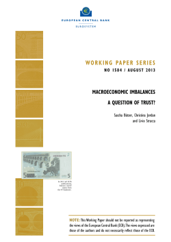 Macroeconomic imbalances: a question of trust? - ECB