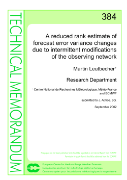 A reduced rank estimate of forecast error variance
