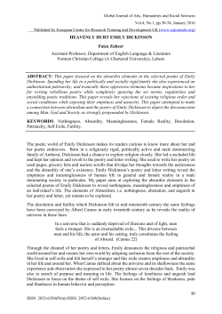 HEAVENLY HURT EMILY DICKINSON Faiza Zaheer Assistant