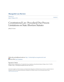 Procedural Due Process Limitations on State Abortion Statutes