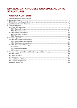 3 Spatial data models and structures