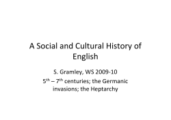 A Social and Cultural History of English