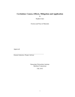 Cavitation: Causes, Effects, Mitigation and Application