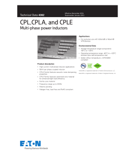 CPL,CPLA, and CPLE - Cooper Industries