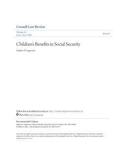 Children`s Benefits in Social Security