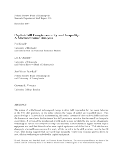 Capital Skill Complementarity and Inequality: A Macroeconomic