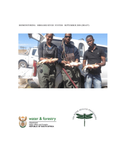 Biomonitoring Mbashe River System September 2008