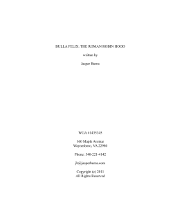 BULLA FELIX: THE ROMAN ROBIN HOOD written by Jasper Burns