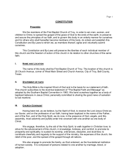 Page  1 CONSTITUTION Preamble We the members of the First