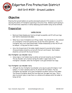 Skill Drill #109 Ground Ladders - Edgerton Fire Protection District