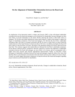 On the Alignment of Stakeholder Orientation between the Board and