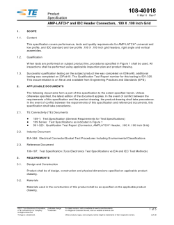AMP-LATCH* and IDC Header Connectors, .100 X