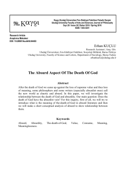 The Absurd Aspect Of The Death Of God