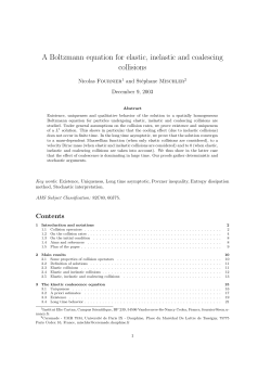 A Boltzmann equation for elastic, inelastic and coalescing collisions
