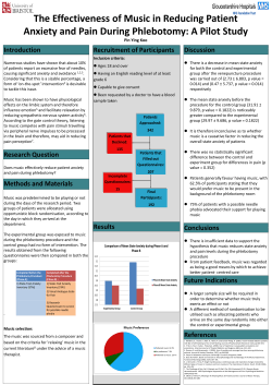 The Effectiveness of Music in Reducing Patient Anxiety and Pain
