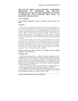 The use of Partial Least Squares regression procedure to determine