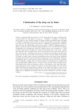 Colonization of the deep sea by fishes