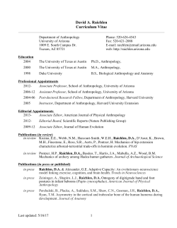 Raichlen CV - David Raichlen