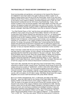 the peace ballot: peace history conference 2010