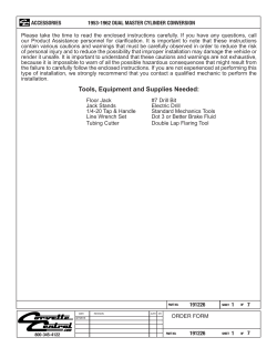 1953-1962 Dual Master Cylinder Conversion