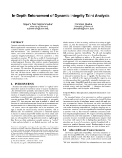 In-Depth Enforcement of Dynamic Integrity Taint Analysis
