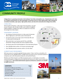 Community Profile - City of Cottage Grove
