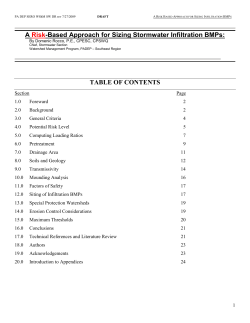 A Risk-Based Approach for Sizing Stormwater Infiltration BMPs
