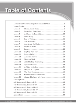 Understanding Main Idea and Details