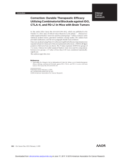 Correction: Durable Therapeutic Efficacy Utilizing Combinatorial