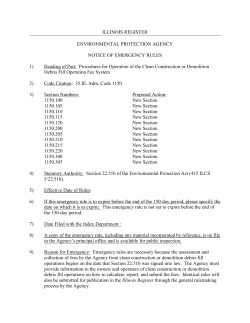 Procedures for Operation of the