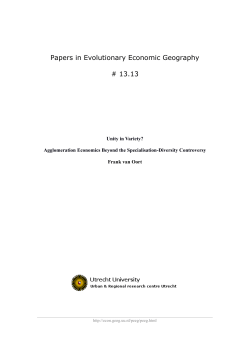 Papers in Evolutionary Economic Geography # 13.13