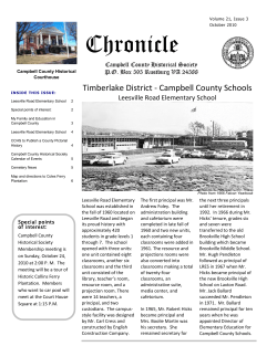 Chronicle - Campbell County Historical Society