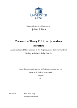 The court of Henry VIII in early modern literature