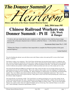 Chinese Railroad Workers on Donner Summit