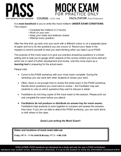 It is most beneficial to you to write this mock midterm UNDER EXAM